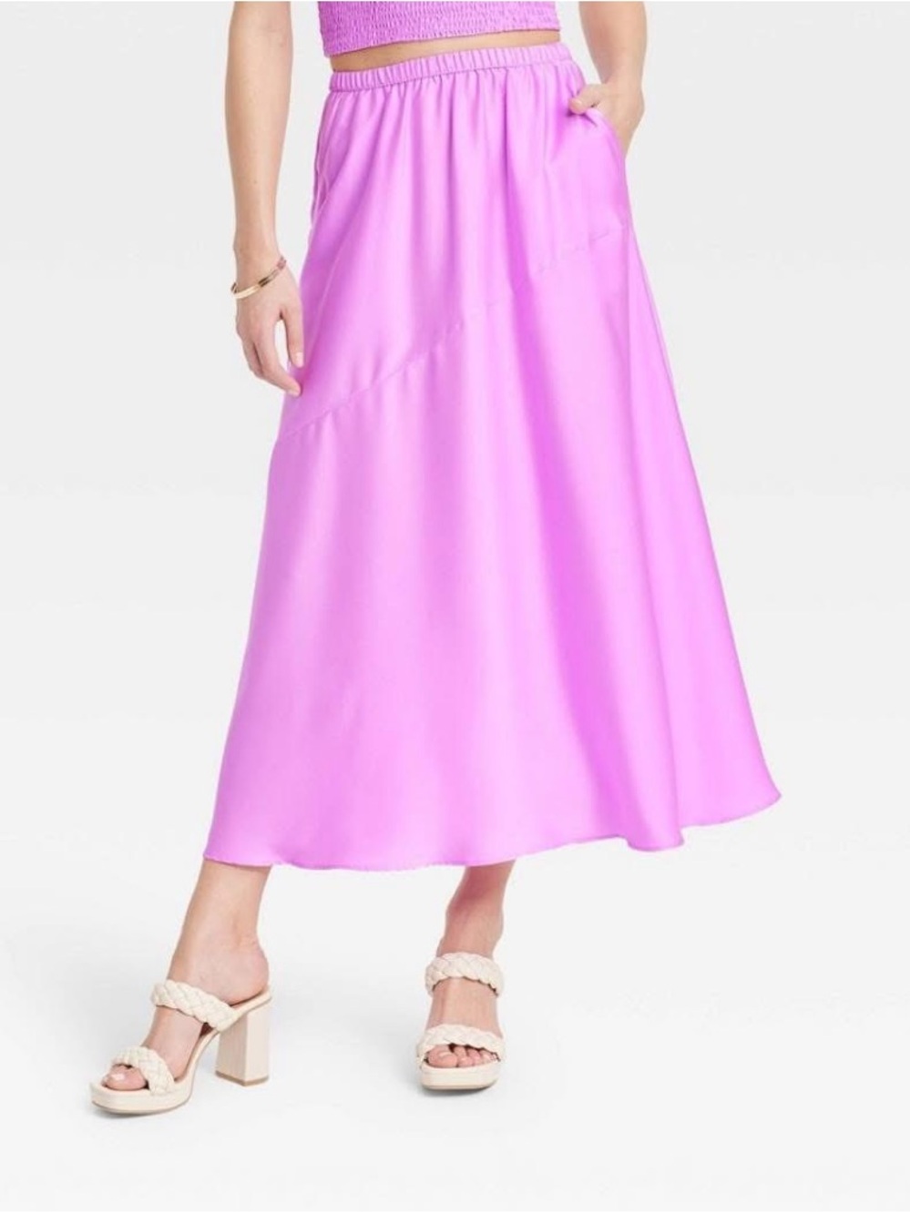 Women's Maxi a-Line Slip Skirt - a New Day™ Purple Size XS